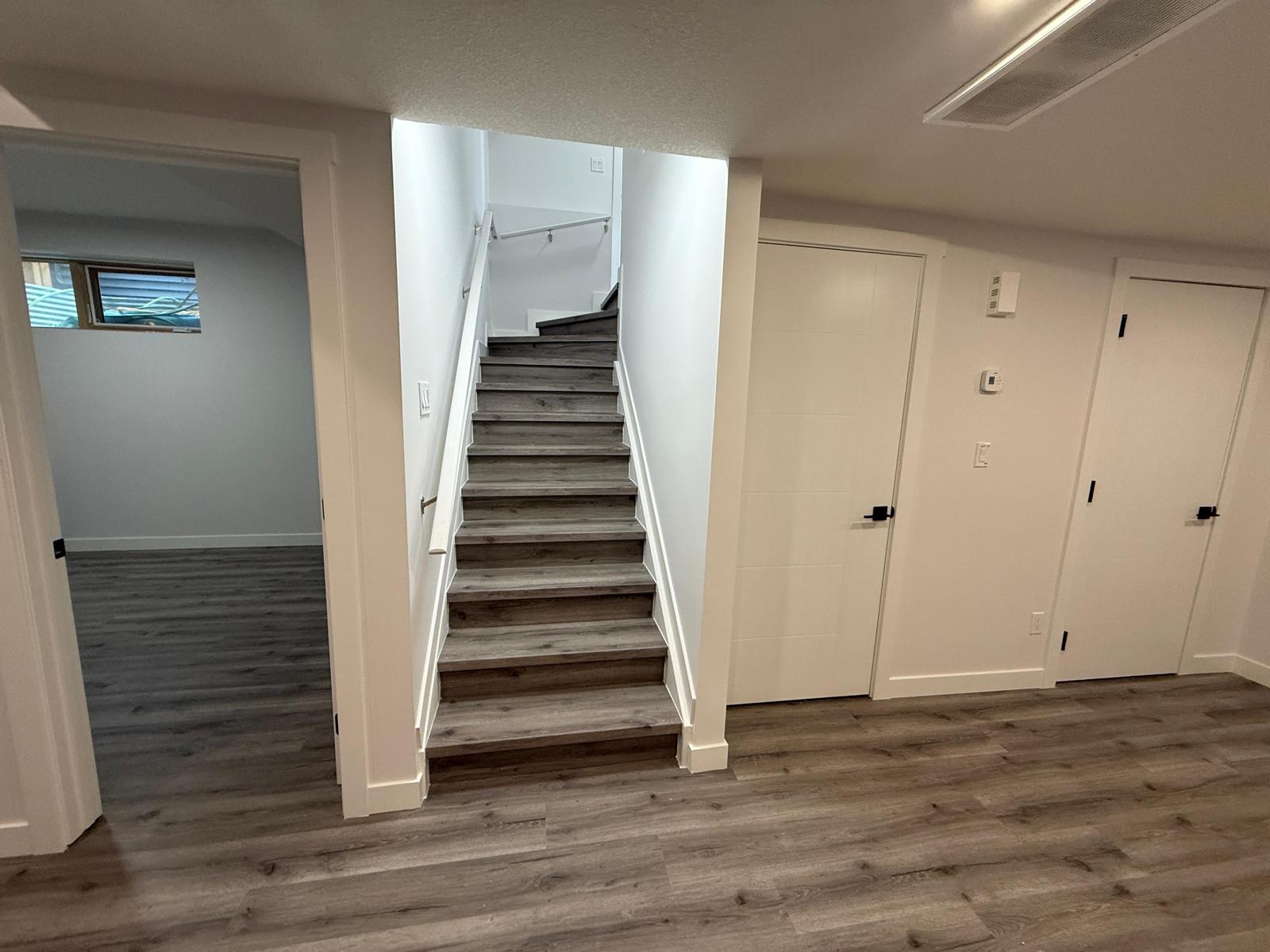 Basement hallway and stairs